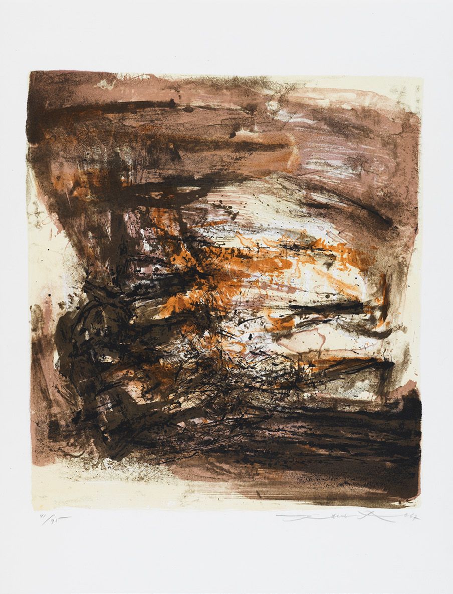 Zao WOU KI (1921-2013) UNTITLED, 1967 (Agerup, 168)
Lithograph in 5 colours on B&hellip;