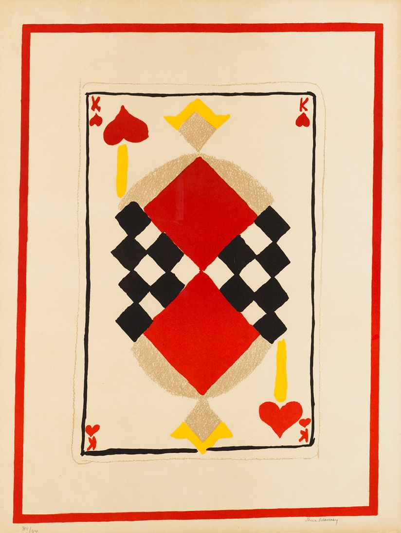 Sonia DELAUNAY (1885-1979) LE ROI DE CARREAU Litografia a colori
Firmato e numer&hellip;