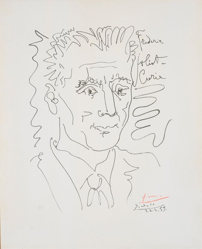 PABLO PICASSO (1881-1973) FRÉDERIC JOLIOT-CURIE, 1959 (Czwiklitzer, 157; Zervos,&hellip;