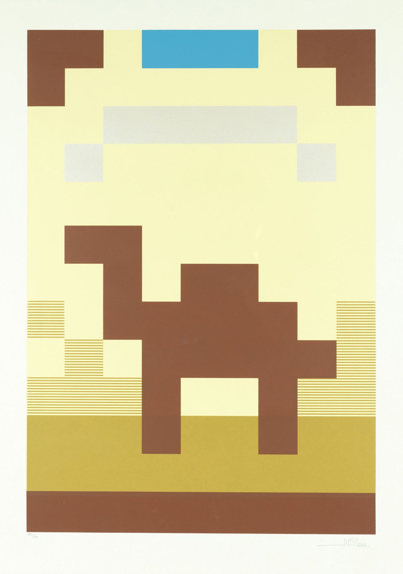 INVADER (né en 1969) CAMEL, 2015 (Control P. Editions, 39) Six-colour silkscreen&hellip;
