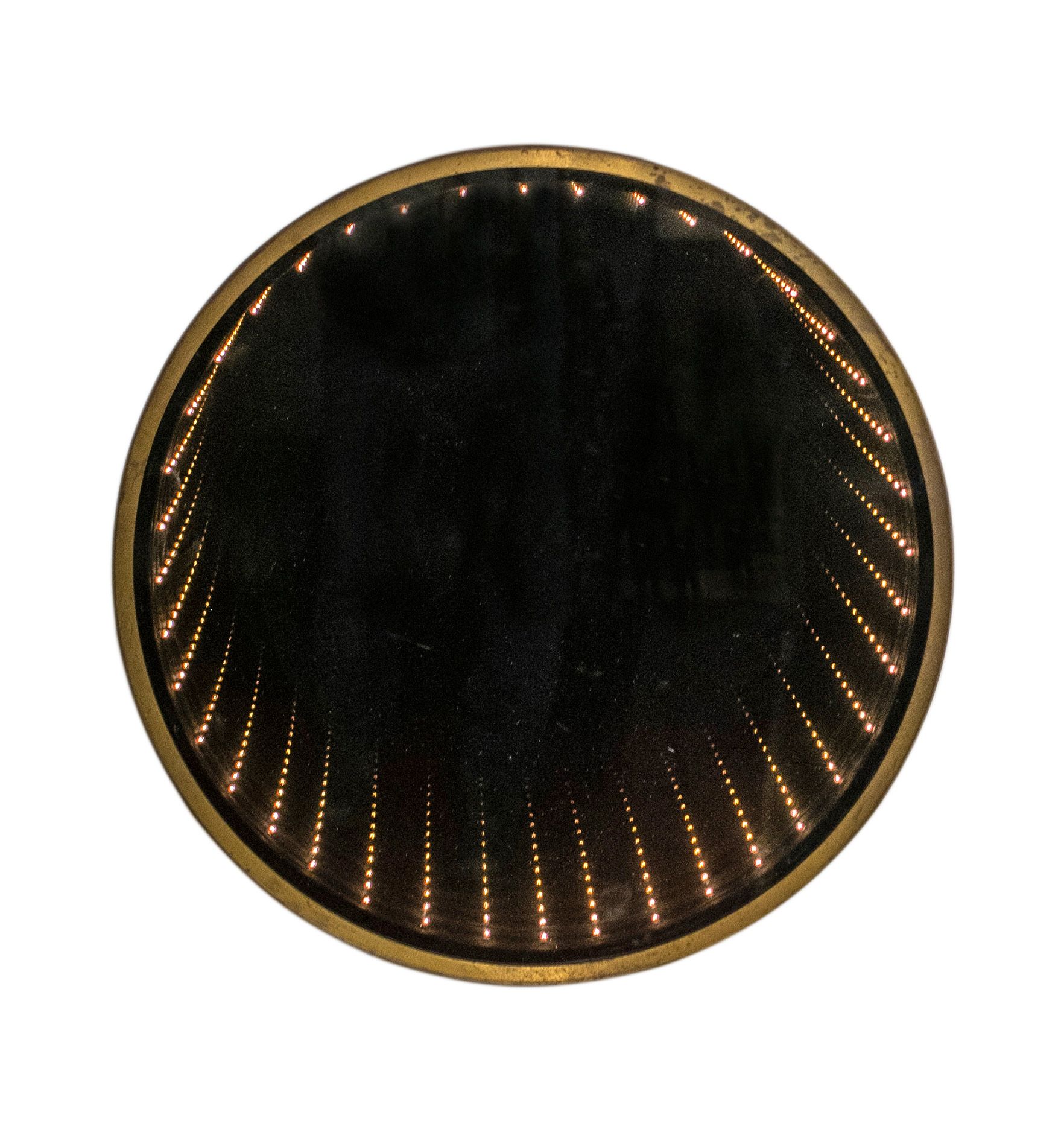 TRAVAIL ITALIEN 无限大

镜子
黄铜、木头、玻璃和灯泡
创作日期：约1970年
D 60.5 D 9.5 cm