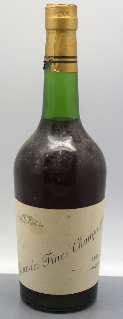Null 1 botella COGNAC "Grande Fine Champagne", 1858 (Mise Famille Halley, MB)