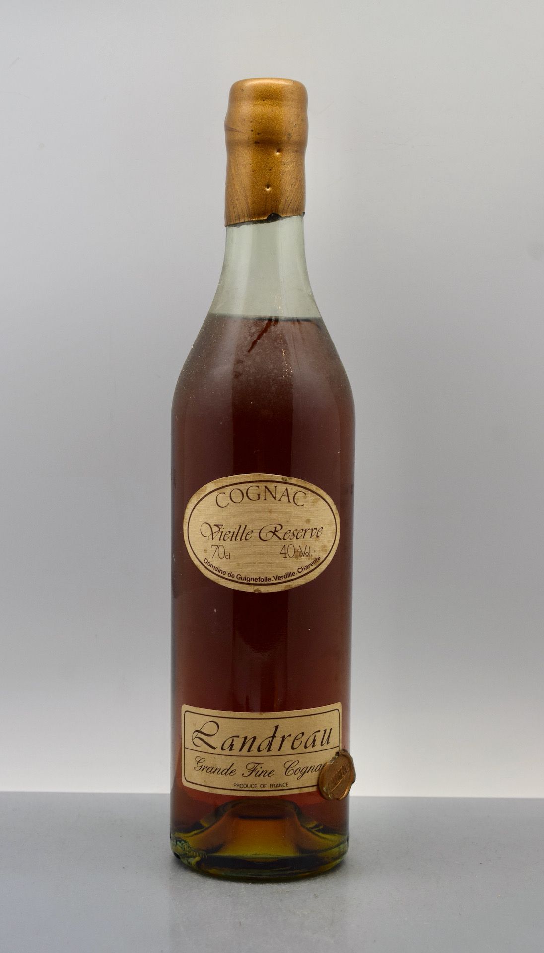 Null 1 bottiglia di COGNAC "Grande Fine Cognac", Landreau (vecchia riserva, es, &hellip;