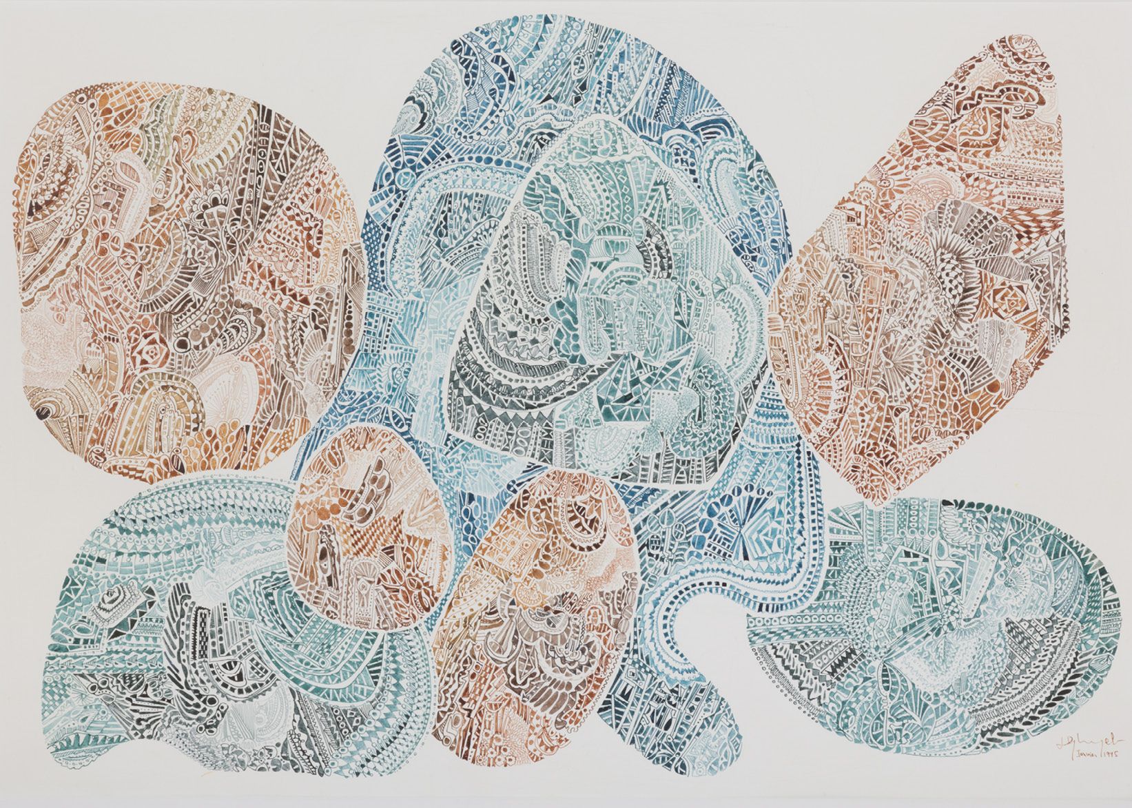 Laure GHORAYEB (née en 1931) GALETS, 1995
布面水墨画
右下角有签名和日期
68 x 88 cm - 26.77 x 3&hellip;