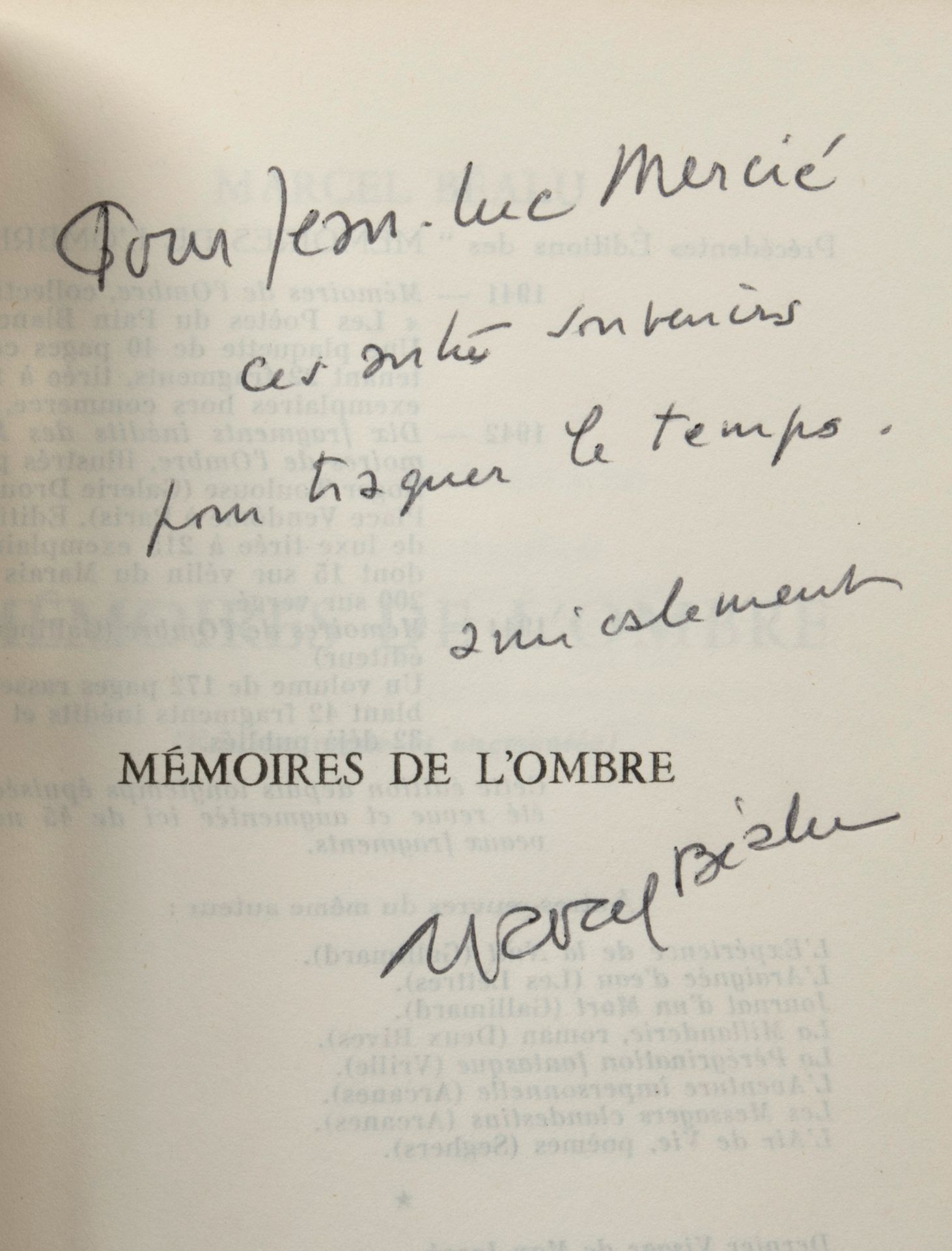 BÉALU Marcel. L'expérience de la nuit. Paris, Gallimard, 1945. In-8, plein chagr&hellip;