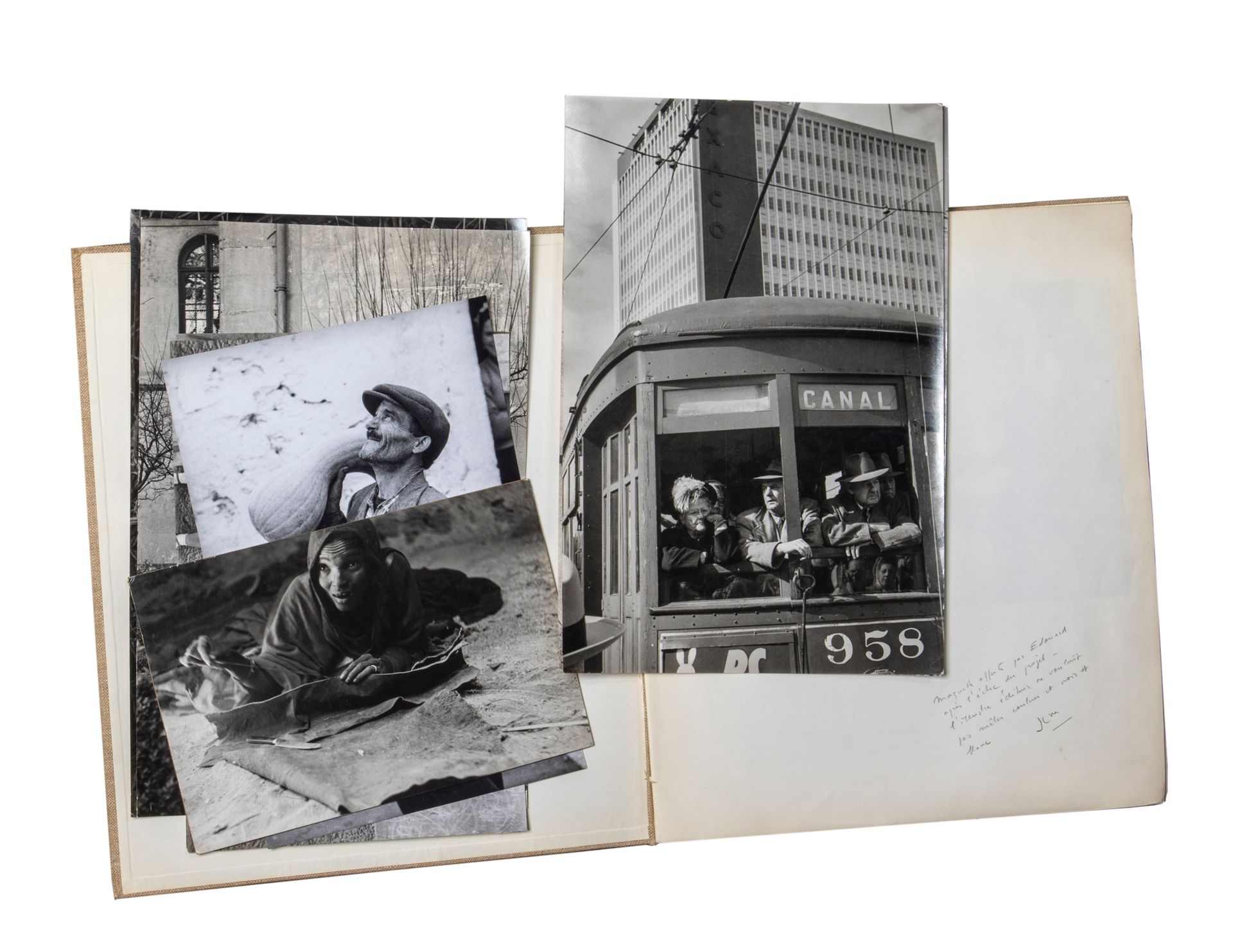 BOUBAT Edouard. Unveröffentlichtes Modell eines Fotoalbums. Folio, Einband aus L&hellip;