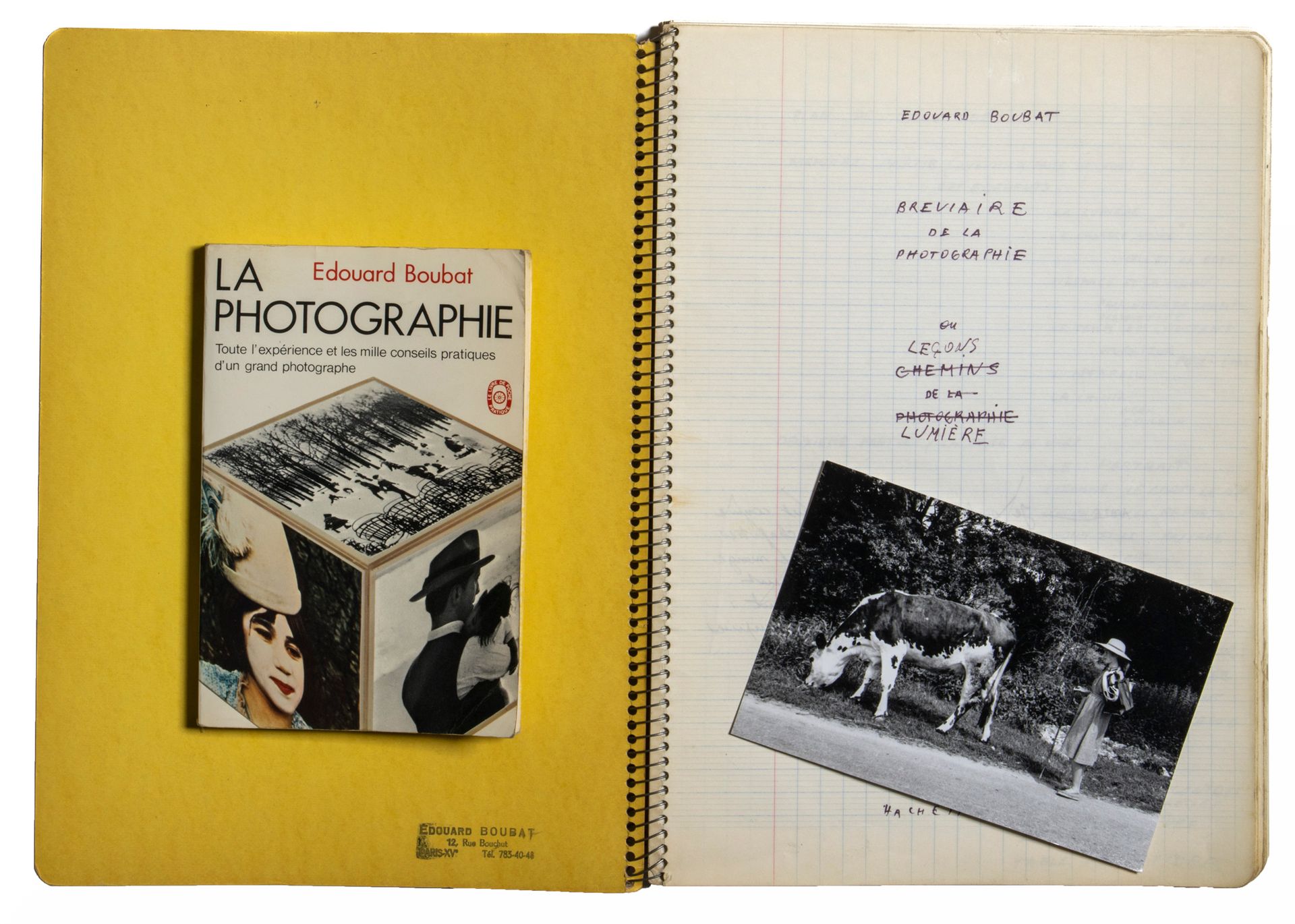 BOUBAT Edouard. La Photographie.Le livre de Poche, 1974.12开本，平装本。
署名的亲笔信："致已经知道一&hellip;