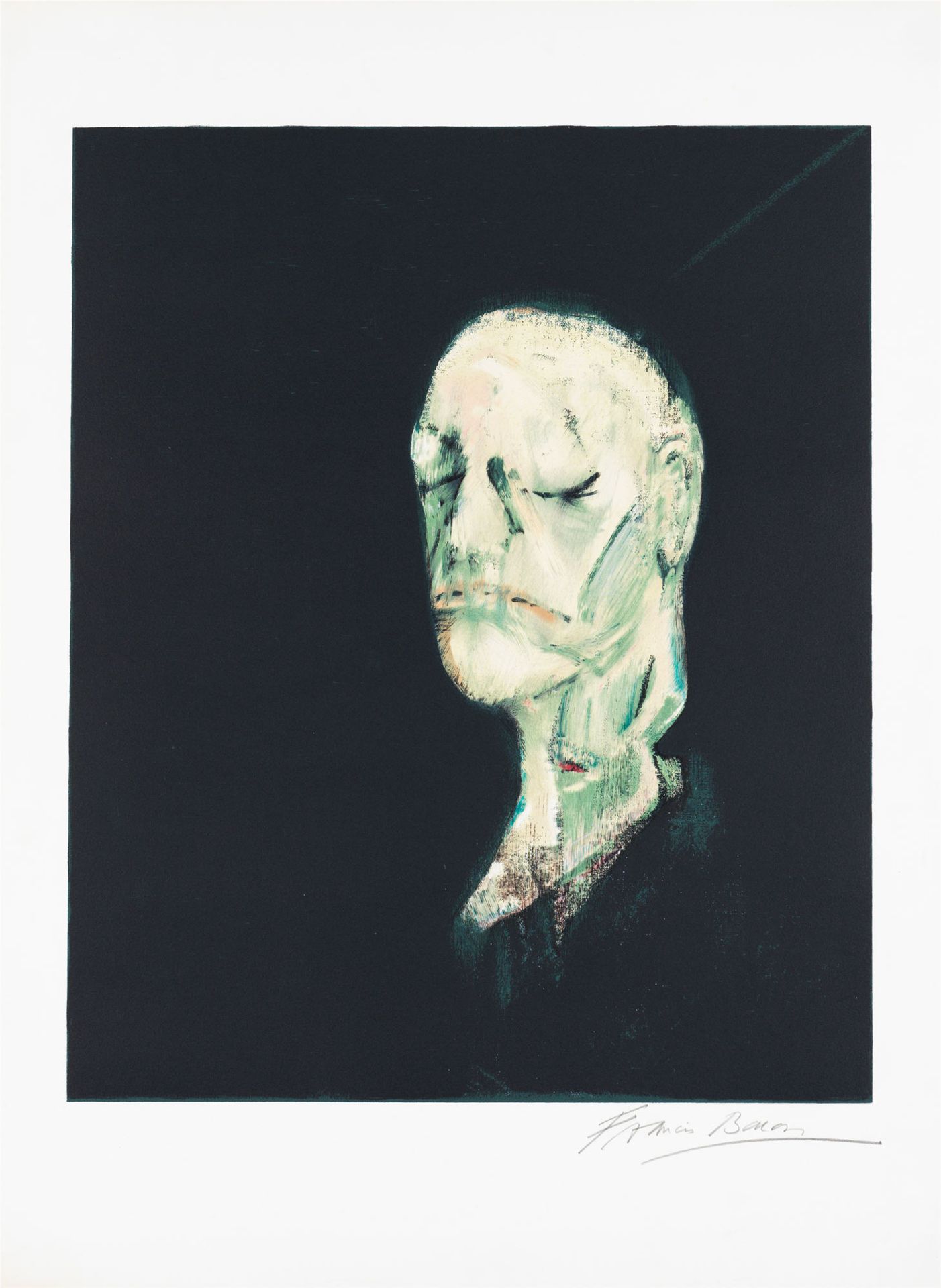 Francis BACON (1909-1992) 威廉-布莱克的葬礼面具，1991年（萨巴蒂尔，27）
彩色石版画，Rives编织纸
右下方有铅笔签名
Mic&hellip;