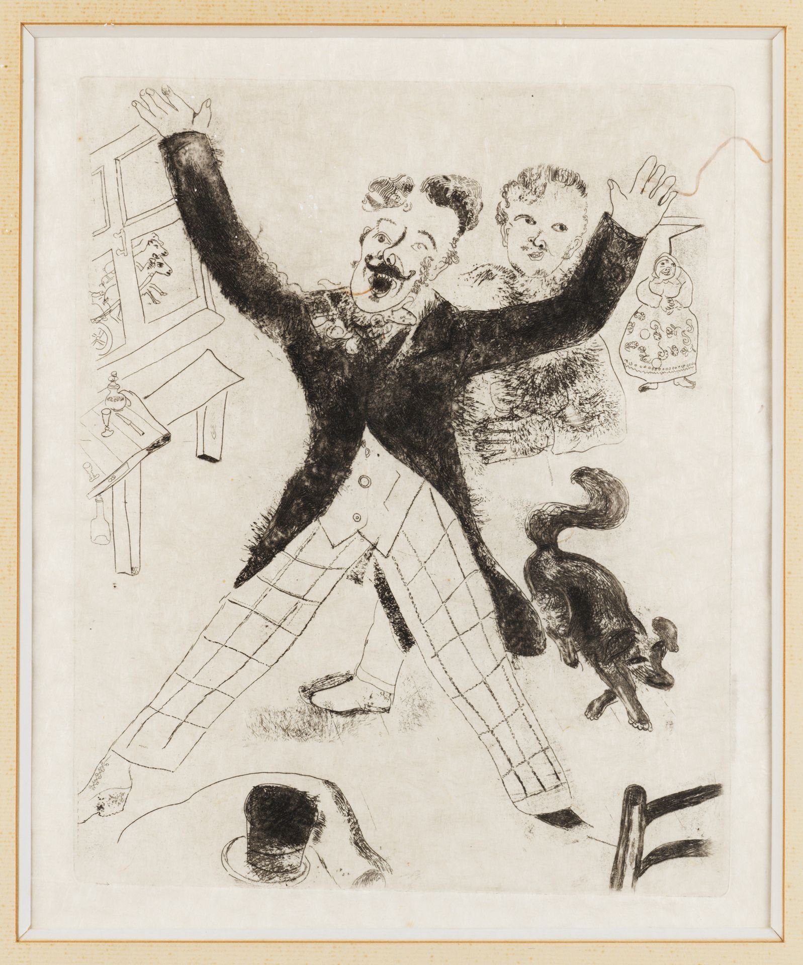 MARC CHAGALL (1887-1937) SANS TITRE
Eau forte sur Japon
29 x 23,5 cm