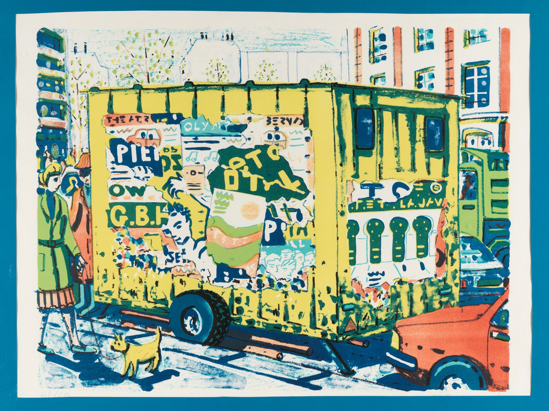 François Boisrond (né en 1959) THE DOG WALK, 1990
Litografia a colori su pergame&hellip;