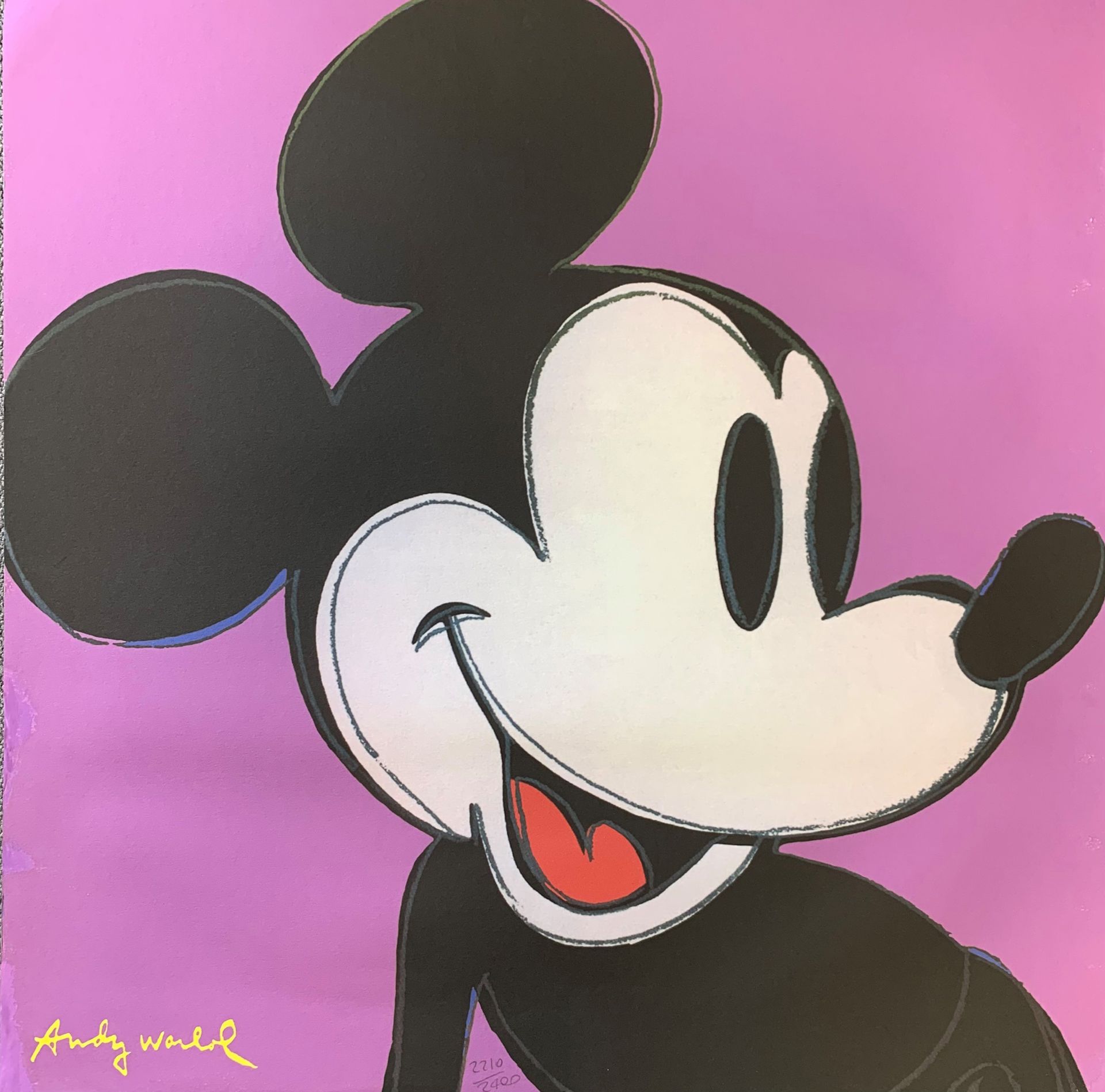 D'après Andy WARHOL (1928-1987) MICKEY MOUSE
Silkscreen in colors on vellum
Sign&hellip;