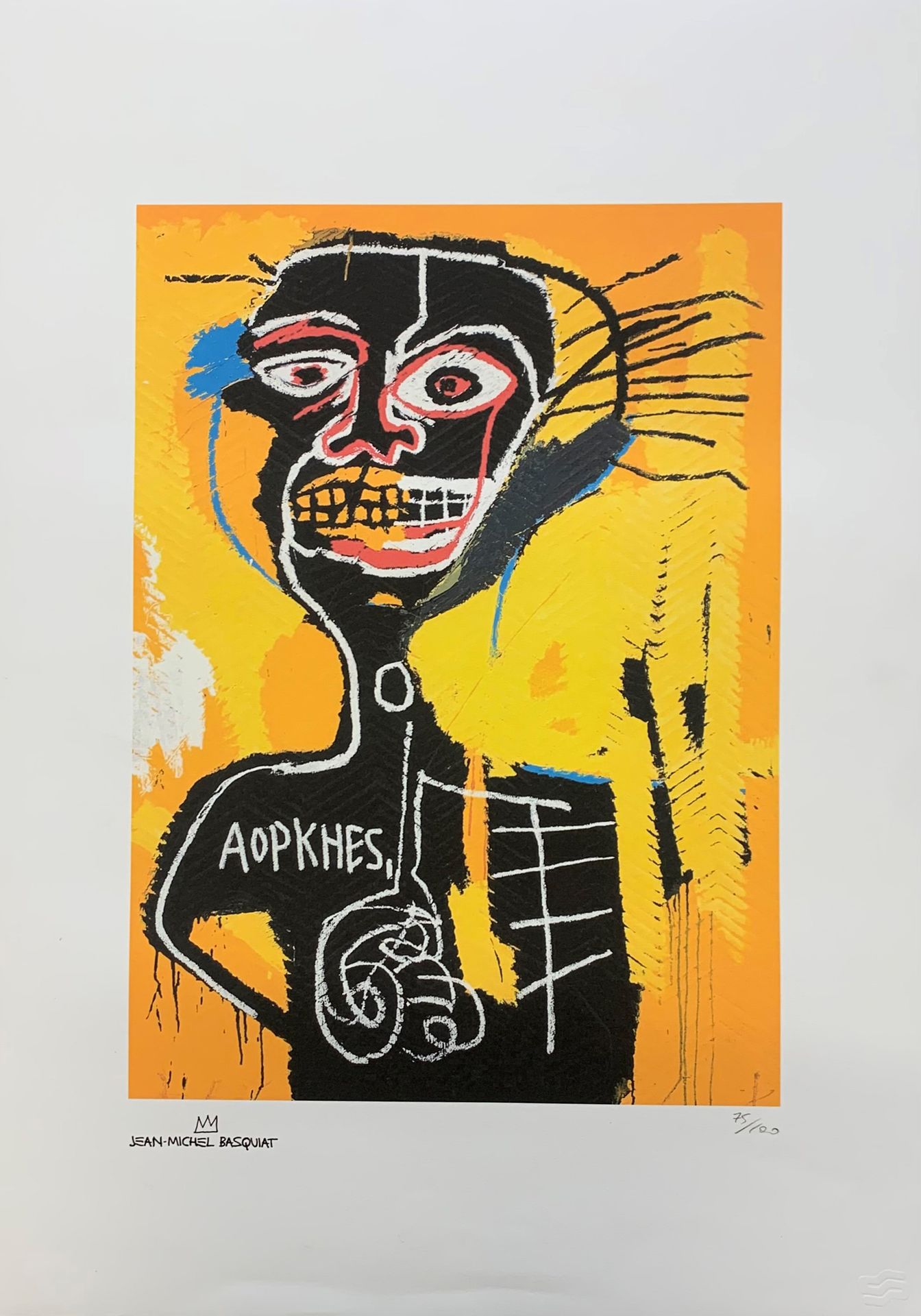 D'APRES JEAN-MICHEL BASQUIAT (1960-1988) AOPKHES, 1984
Offset en color sobre per&hellip;
