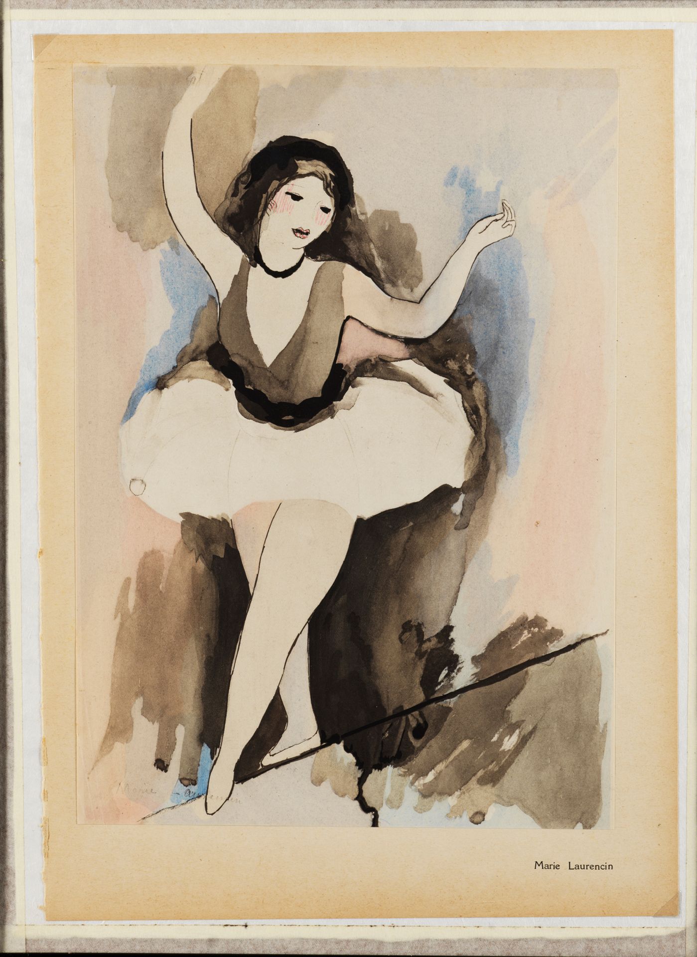Marie LAURENCIN L'EQUILIBRISTE, 1930 Lithograph in colors on fine vellum made fo&hellip;