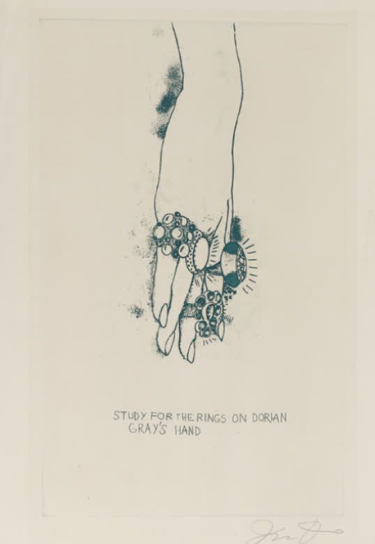 Jim DINE (né en 1935) STUDY FOR the Hand of DORIAN GRAY, 1968 (Mikro, 47 h)
牛皮纸上&hellip;