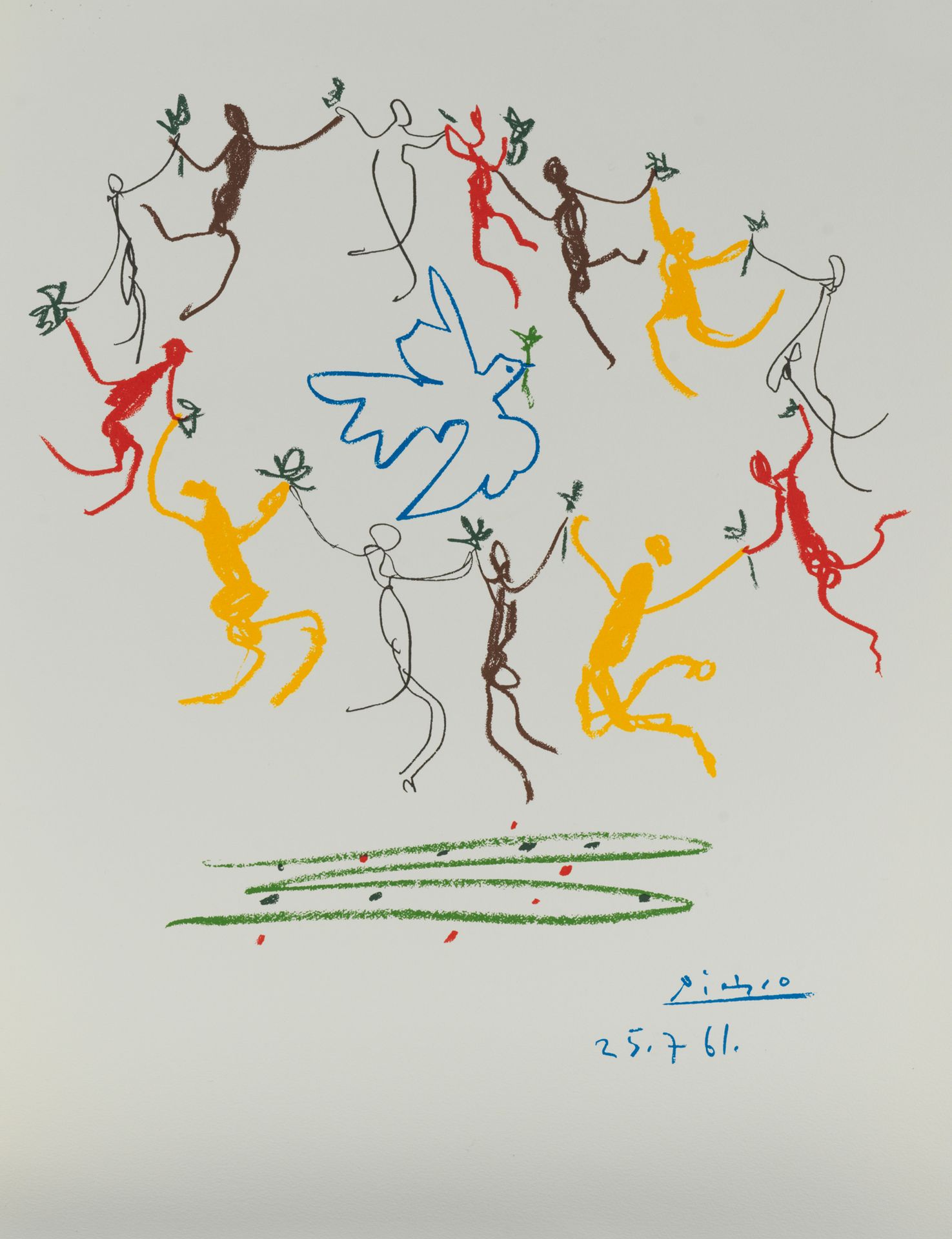 D'aprés Pablo Picasso (1881-1973) LA RONDE DE L'AMITIE, 25.7.1961 (L'humanité, 7&hellip;