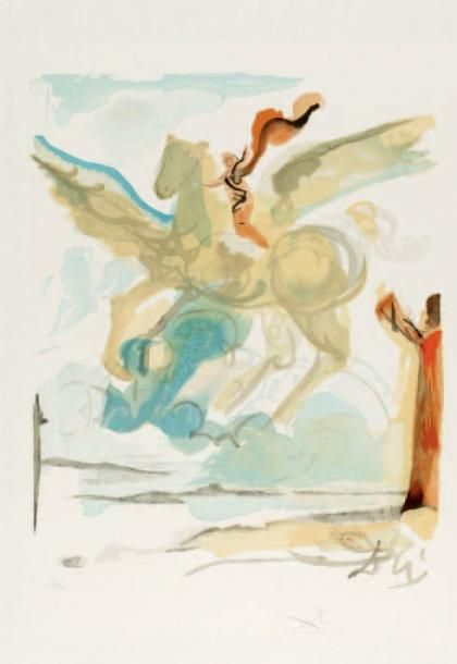 SALVADOR DALI (1904-1989) L'Art d'aimer d'Ovide Ensemble de 14 lithographies en &hellip;