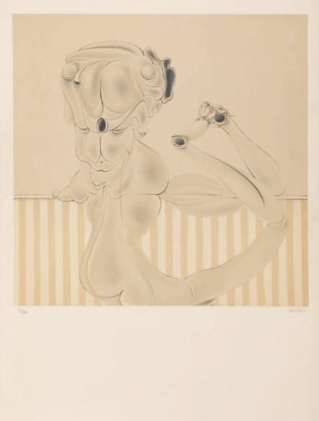 HANS BELLMER (1902-1975) Métamorphose, Lithographie en couleurs sur Arches signé&hellip;