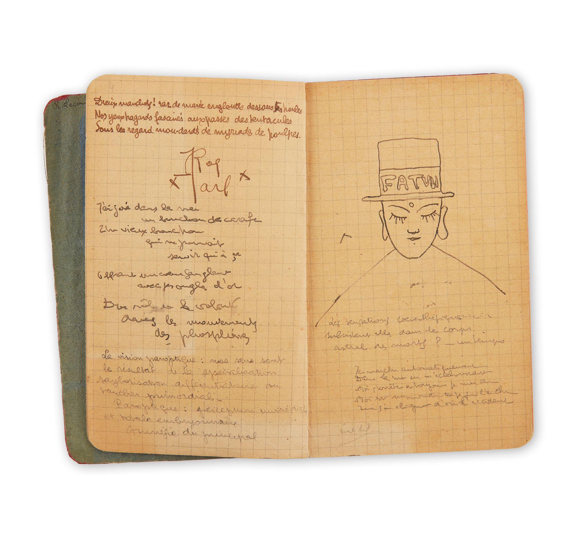 ROGER GILBERT-LECOMTE (1907-1943) CARNET MANUSCRIT format carnet de poche in-12 &hellip;