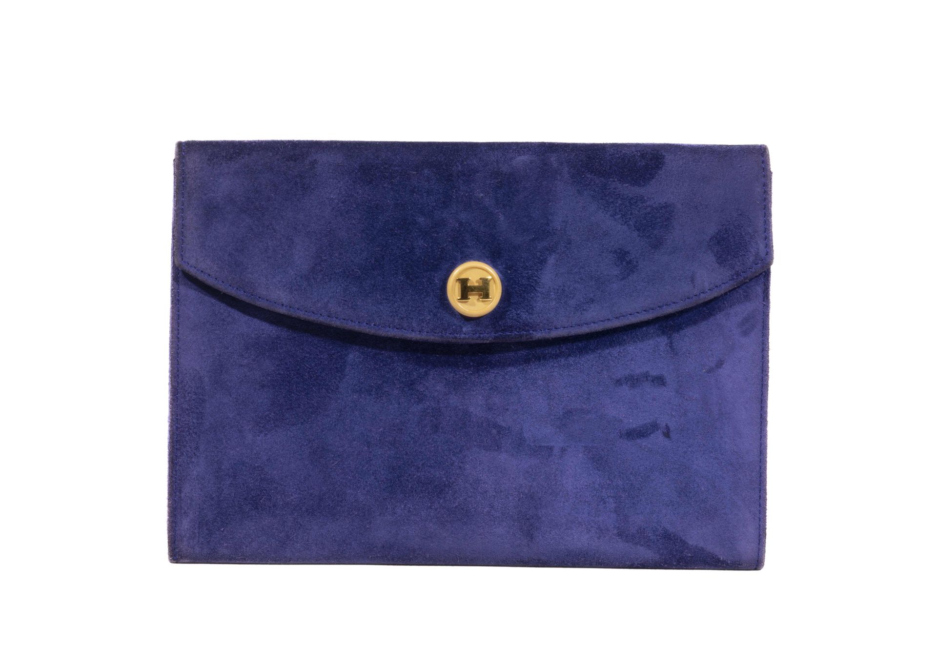 Null HERMES Paris Made In France. Rio 24 Clutch, amethystfarbenes Kalbsveloursle&hellip;