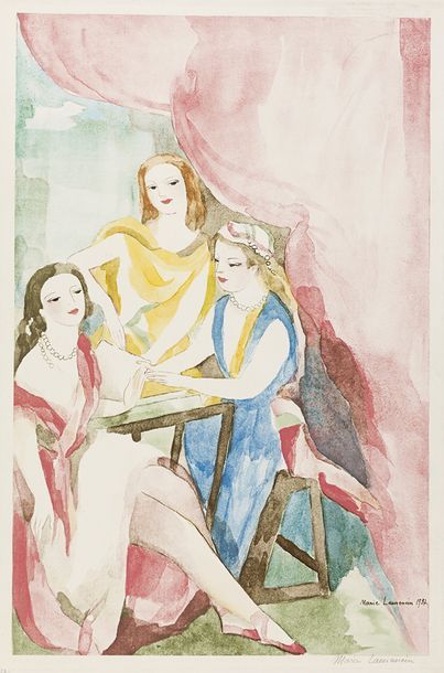 Marie LAURENCIN (1885-1956) LES TROIS AMIES, 1937
Eau forte en couleurs sur Rive&hellip;