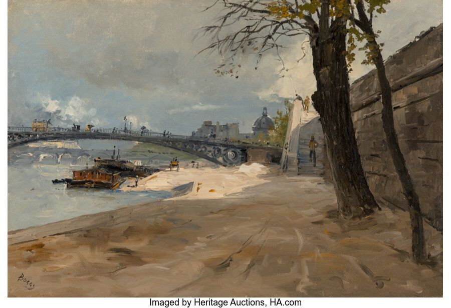 Frank Myers Boggs (French/American, 1855-1926) Un quai près de Pont des Saints-P&hellip;