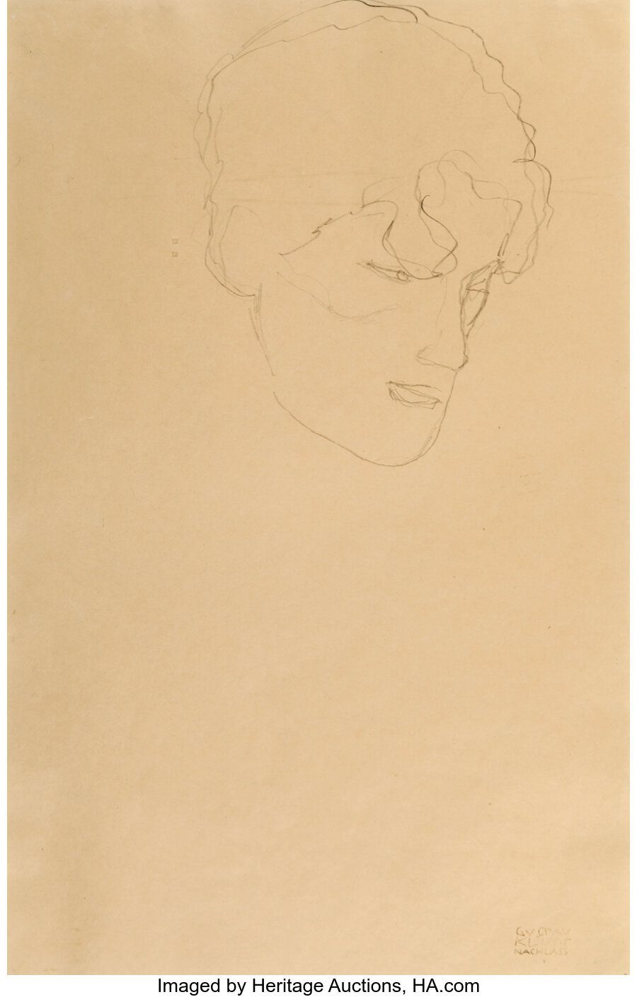 Gustav Klimt (Austrian, 1862-1918) Frauenkopf nach rechts, 1916 Pencil on paper &hellip;