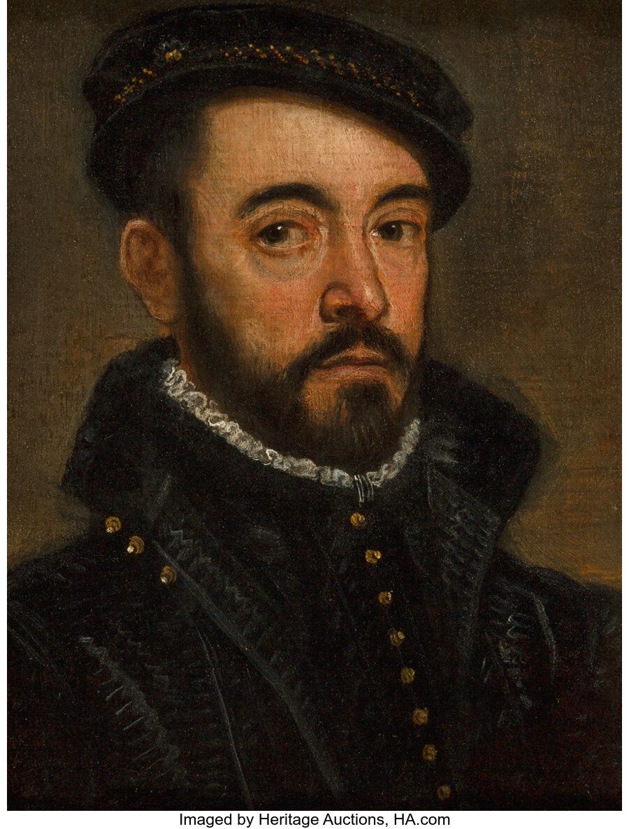 Manner of Giovanni Battista Moroni (Italian, 1520-1578) Portrait of a gentleman &hellip;