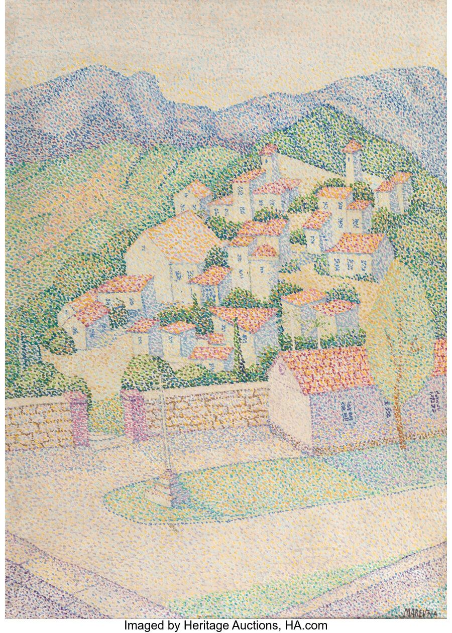 Marie Vorobieff Marevna (Russian, 1892-1984) Village dans la montagne Oil on can&hellip;