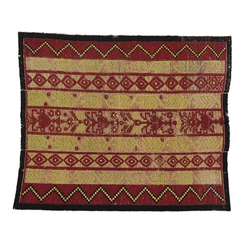 Null Tapis en laine nouée Alpujarran, Grenade, XIXe siècle. Décoration de bandes&hellip;
