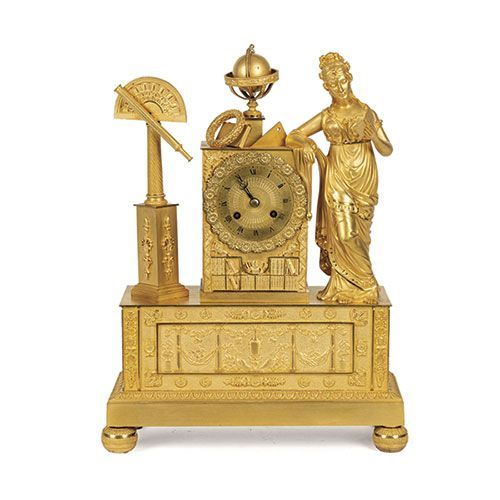 Null Pendule de style Empire en bronze doré au mercure de grande qualité, France&hellip;