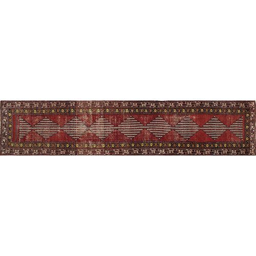 Null Tapis de couloir caucasien en laine de type "shirvan", décoré de médaillons&hellip;