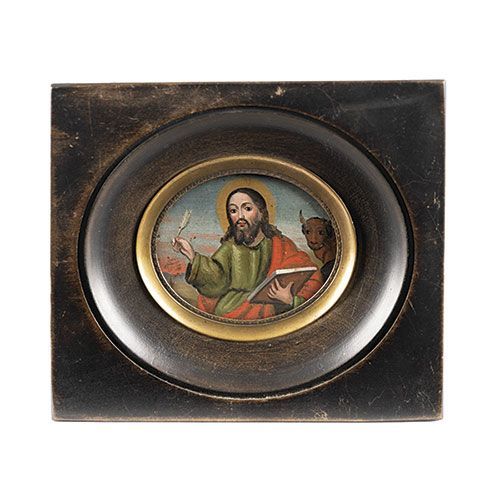 Null Saint Matthieu, huile sur cuivre, S.XVII. Encadré. Dimensions : 4,5 x 5,5 c&hellip;