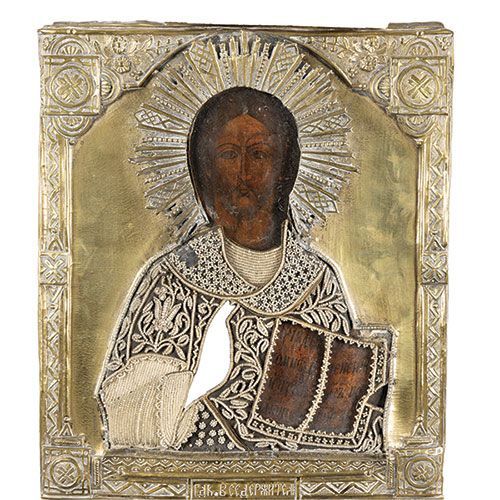 Null Pantocrator . Icône orthodoxe, S. XIXème siècle, peinte à la détrempe sur p&hellip;