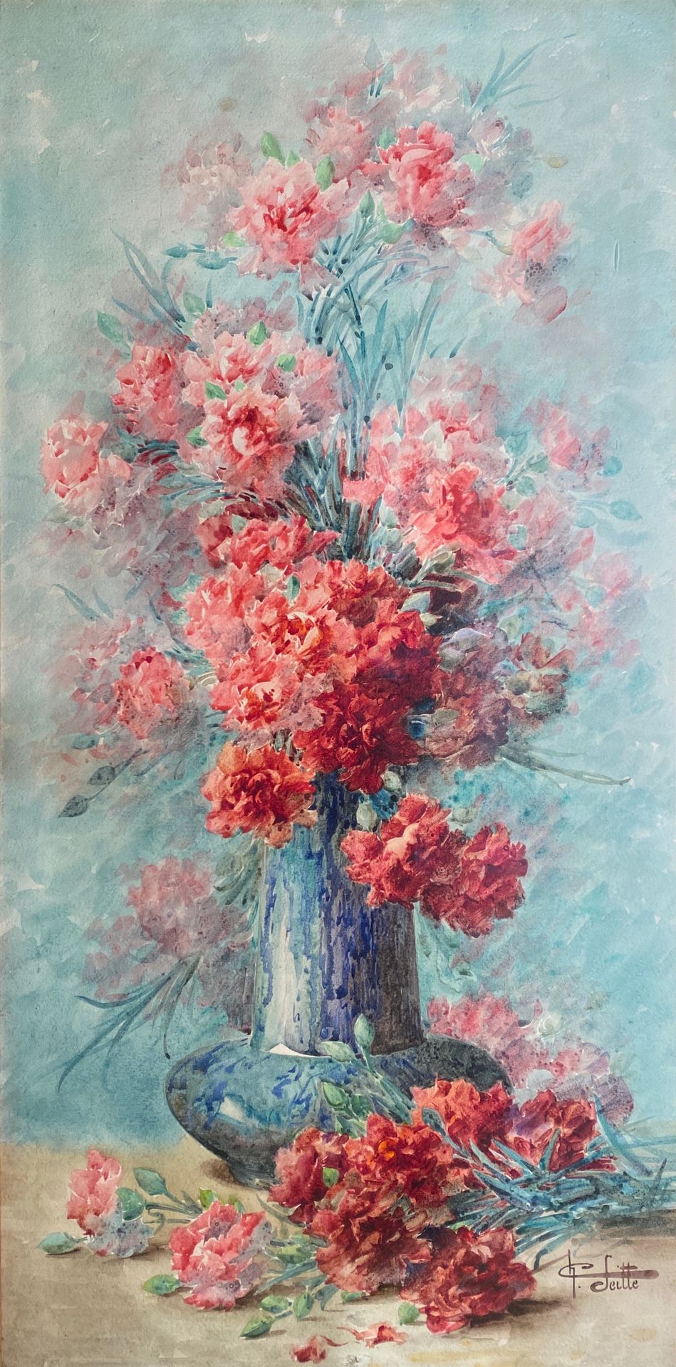 Null Charles SEITTE (XIX-XX siècle)


Vase de fleurs


Aquarelle


Signée en bas&hellip;