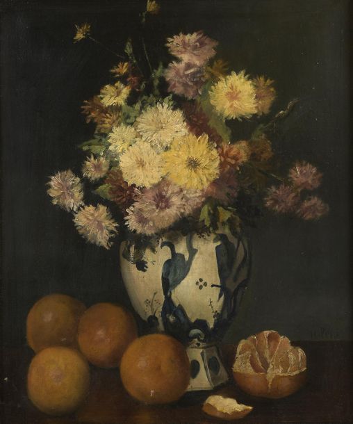 Null Ecole française du XIXème siècle
Nature morte aux oranges et vase de dahlia&hellip;