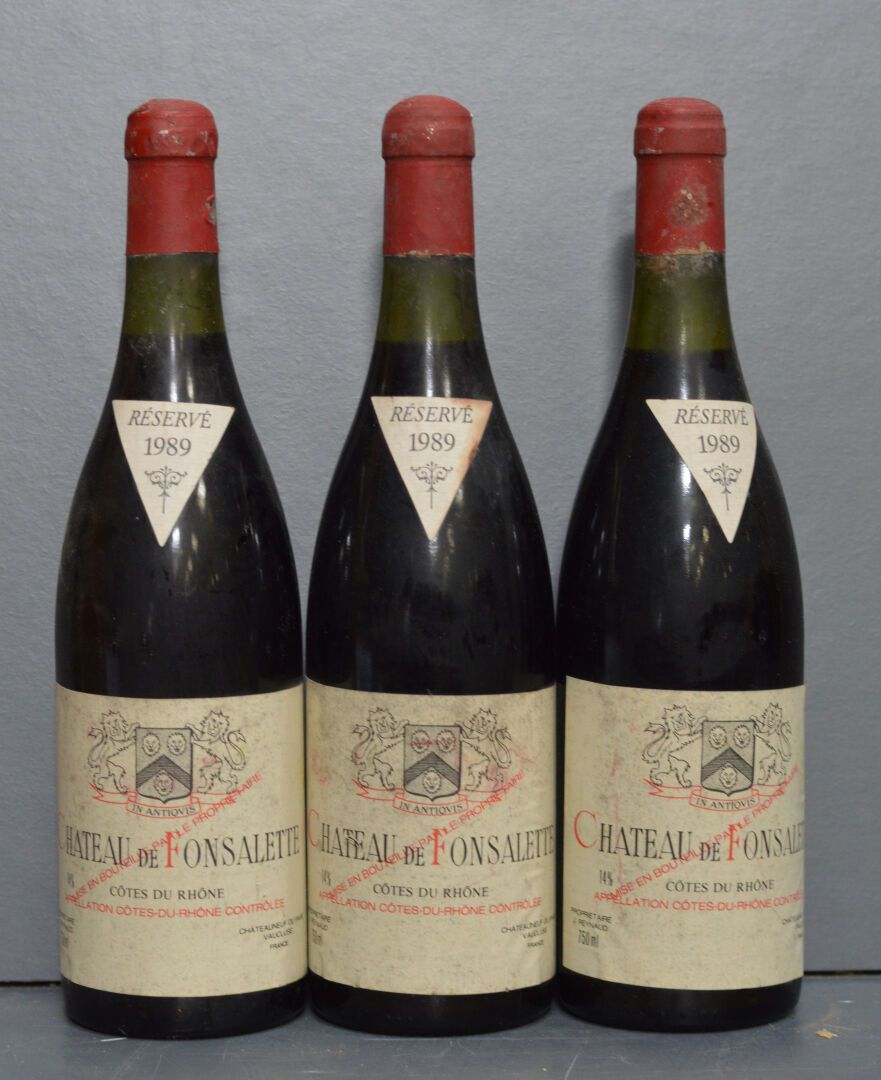 Null 3 botellas Château Fonsalette 1989