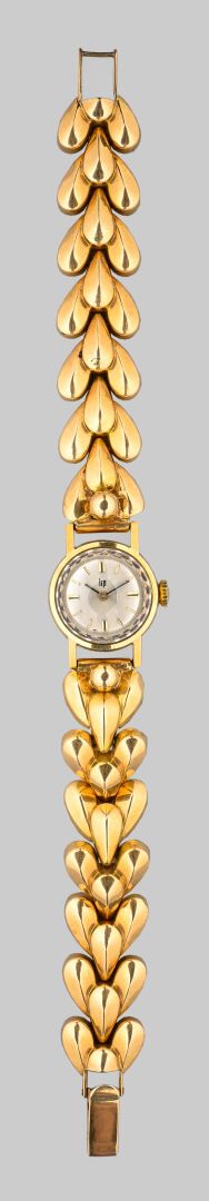 Null LIP
Tank ladies' wristwatch, case and bracelet (?) 750 thousandths gold, me&hellip;