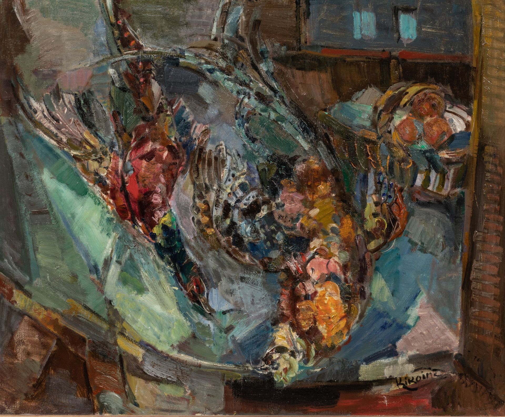 Null 米歇尔-基科恩（俄罗斯，1892-1968）工作室的一角 布面油画，右下角有签名 "基科恩"。 高81厘米，宽100厘米。 展览 :巴黎，杜伊勒里宫沙&hellip;