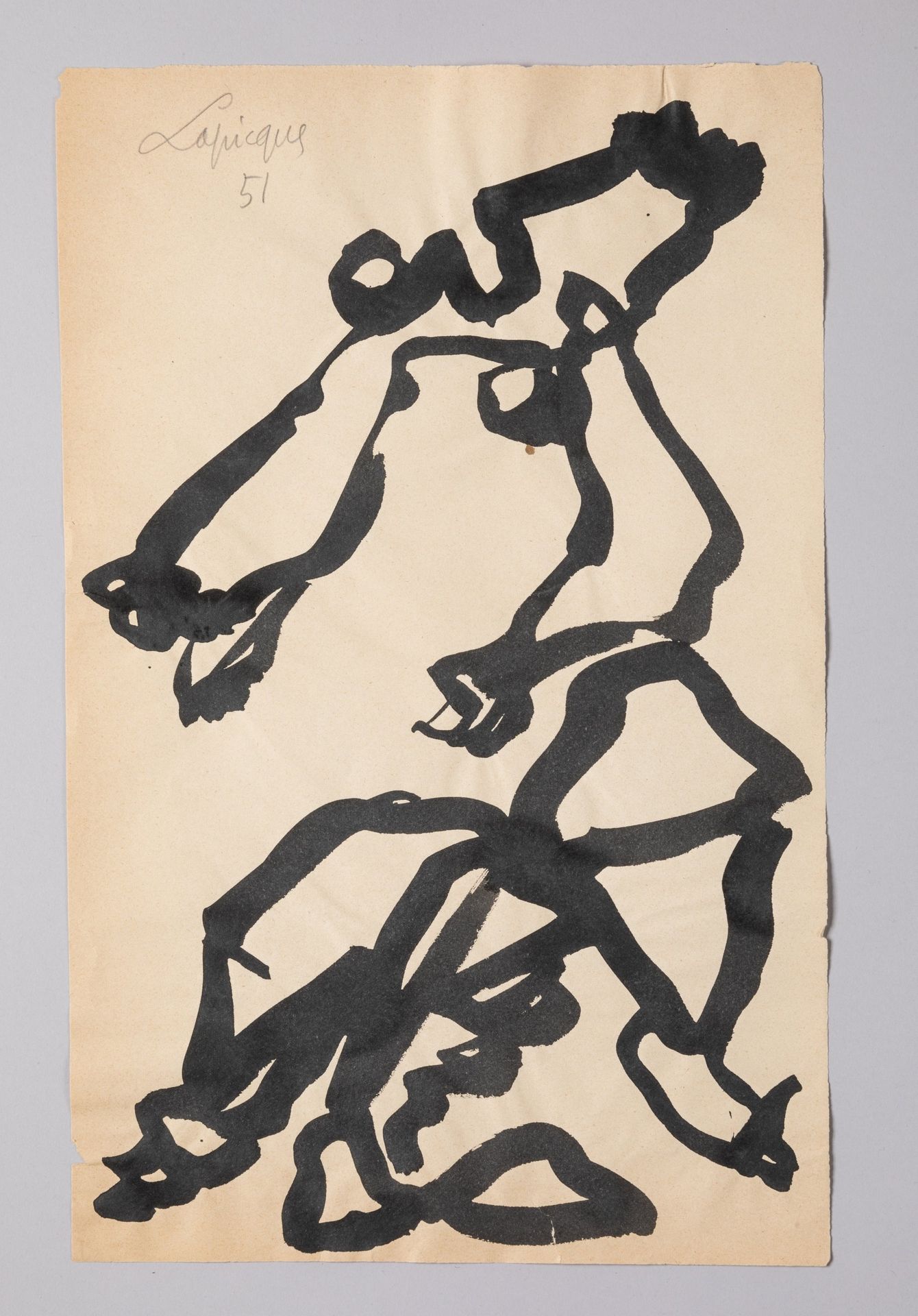 Null 查尔斯-拉皮克（法国，1898-1988年） 《侦察》，1951年 纸上印度墨水。 高45，宽28.5厘米。 出处：Alain和Violette Me&hellip;
