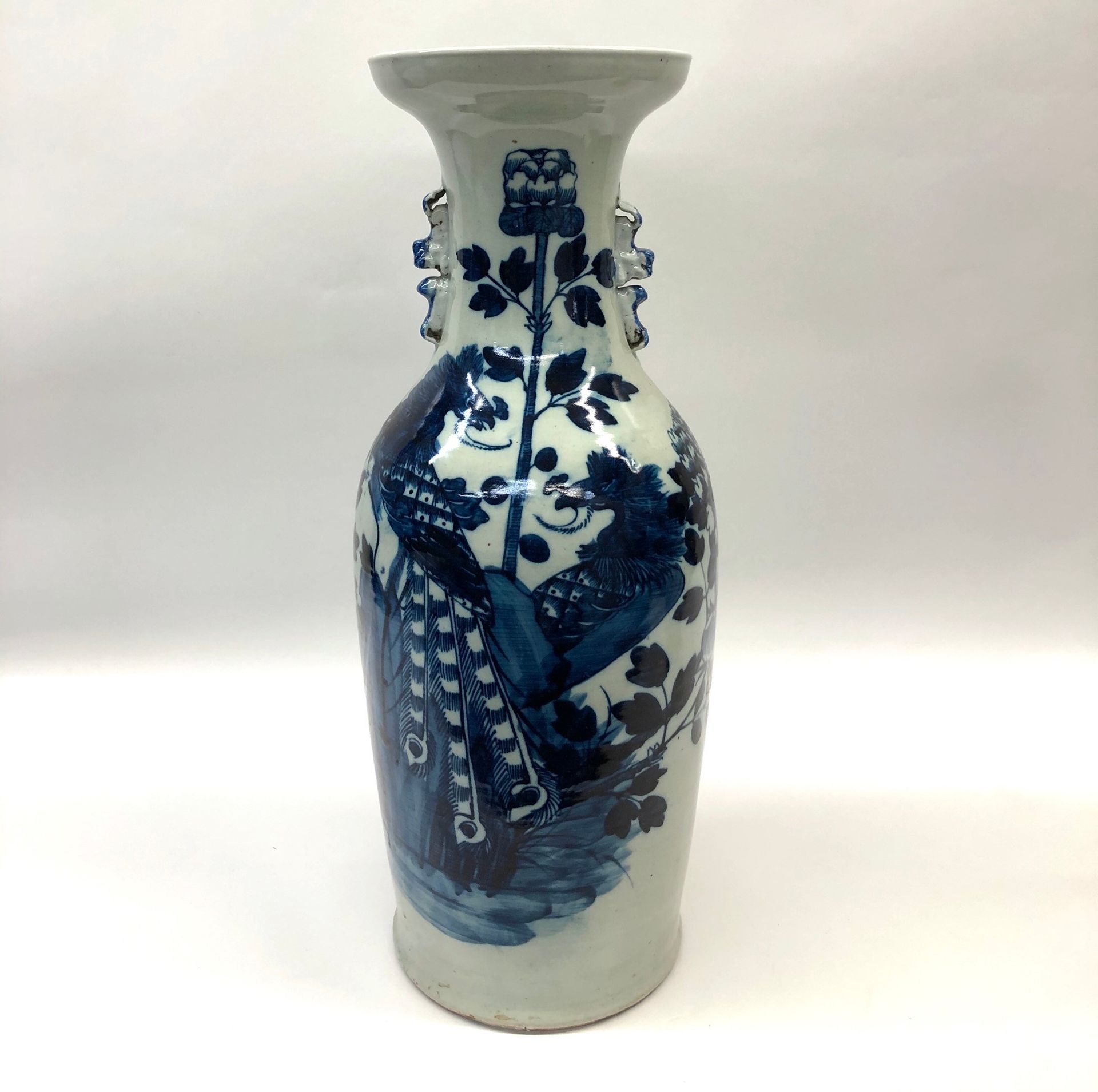 Cina vaso in porcellana bianca e blu cm.X h. Vase en porcelaine bleu et blanc de&hellip;