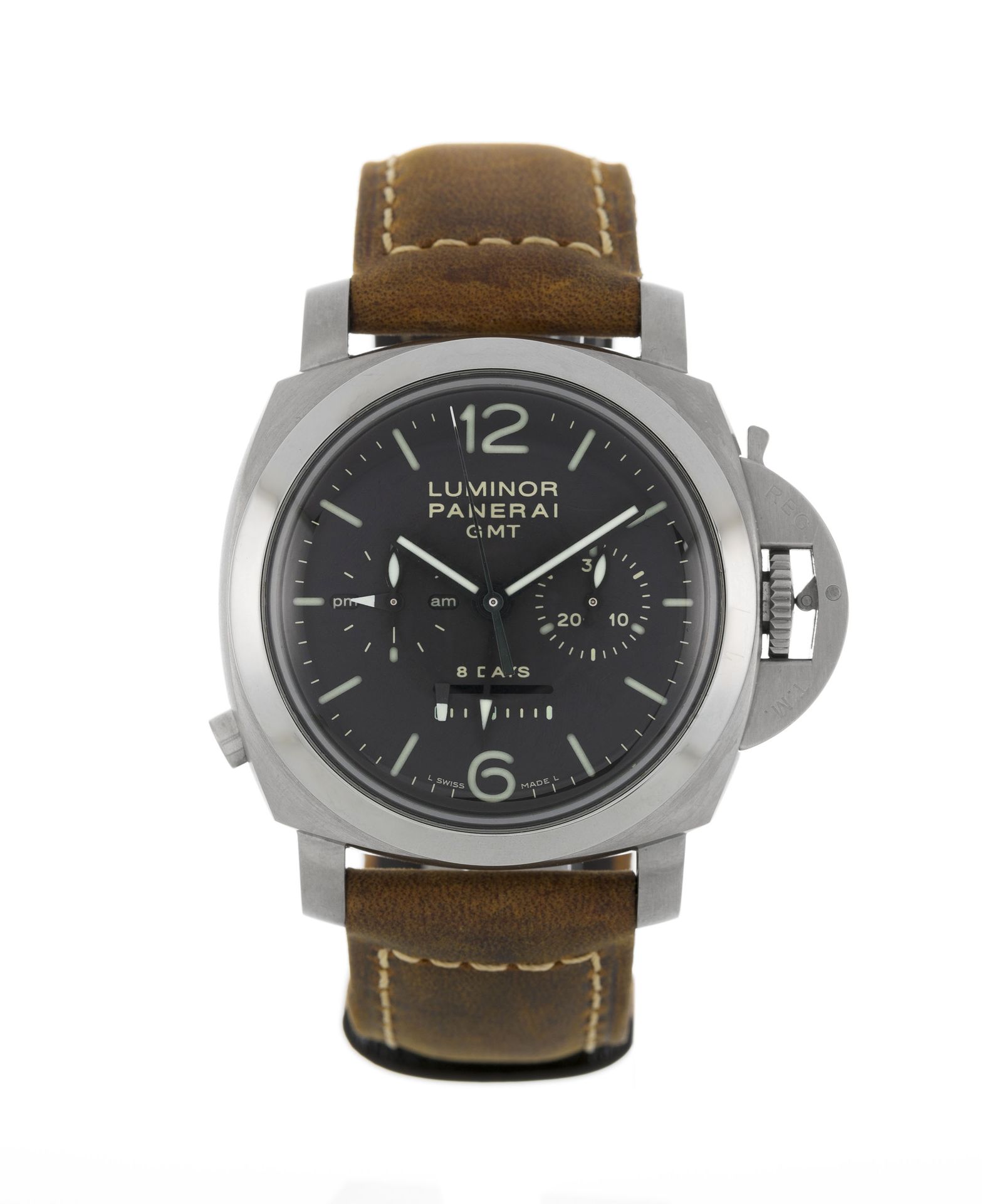 Null Panerai, Luminor Chronograph GMT 8 Days, réf. PAM 00311/OP6741, Ed. Limitée&hellip;