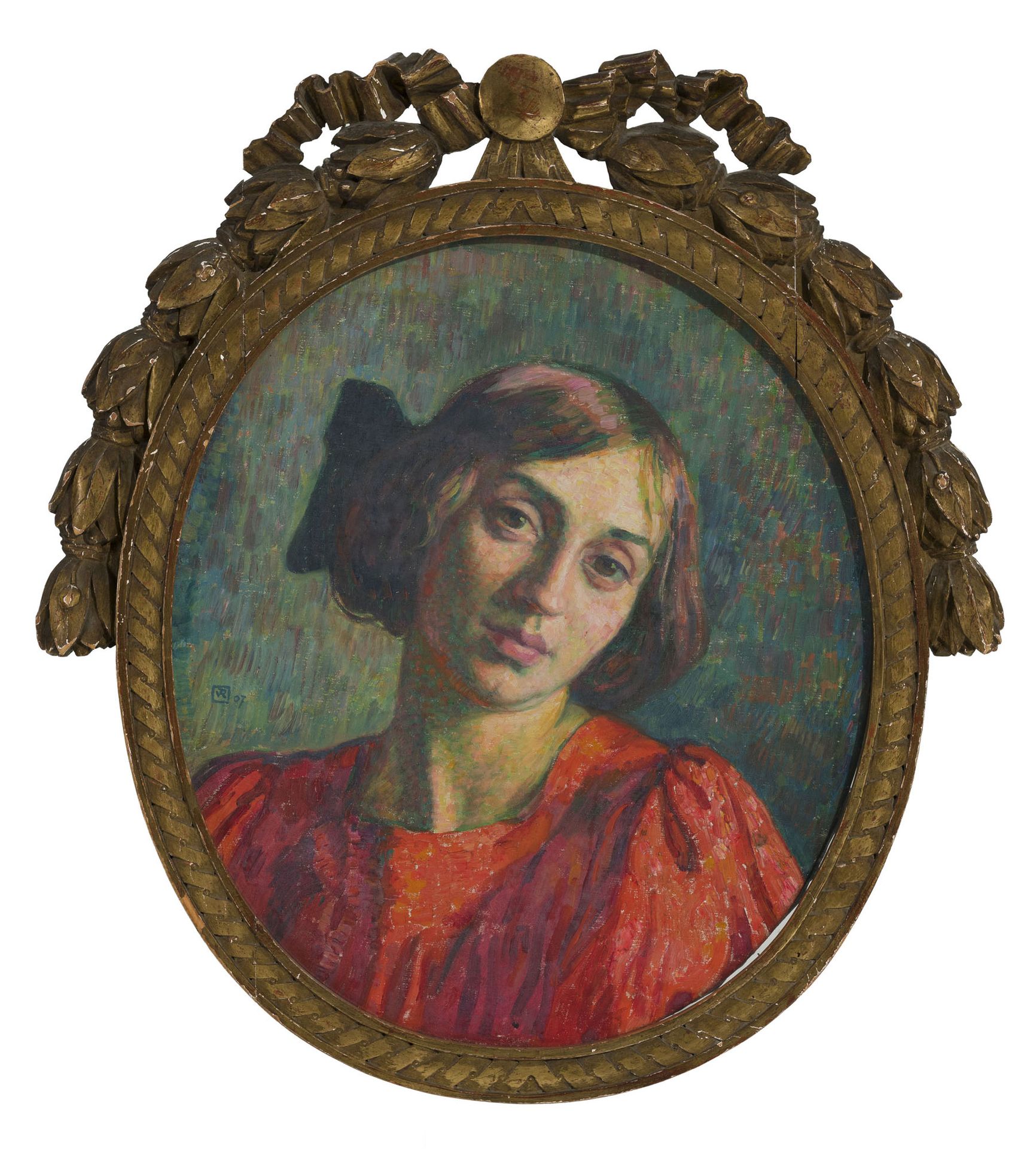 Null Théo Van Rysselberghe (1862-1926), Portrait d'Elisabeth, huile sur toile ov&hellip;