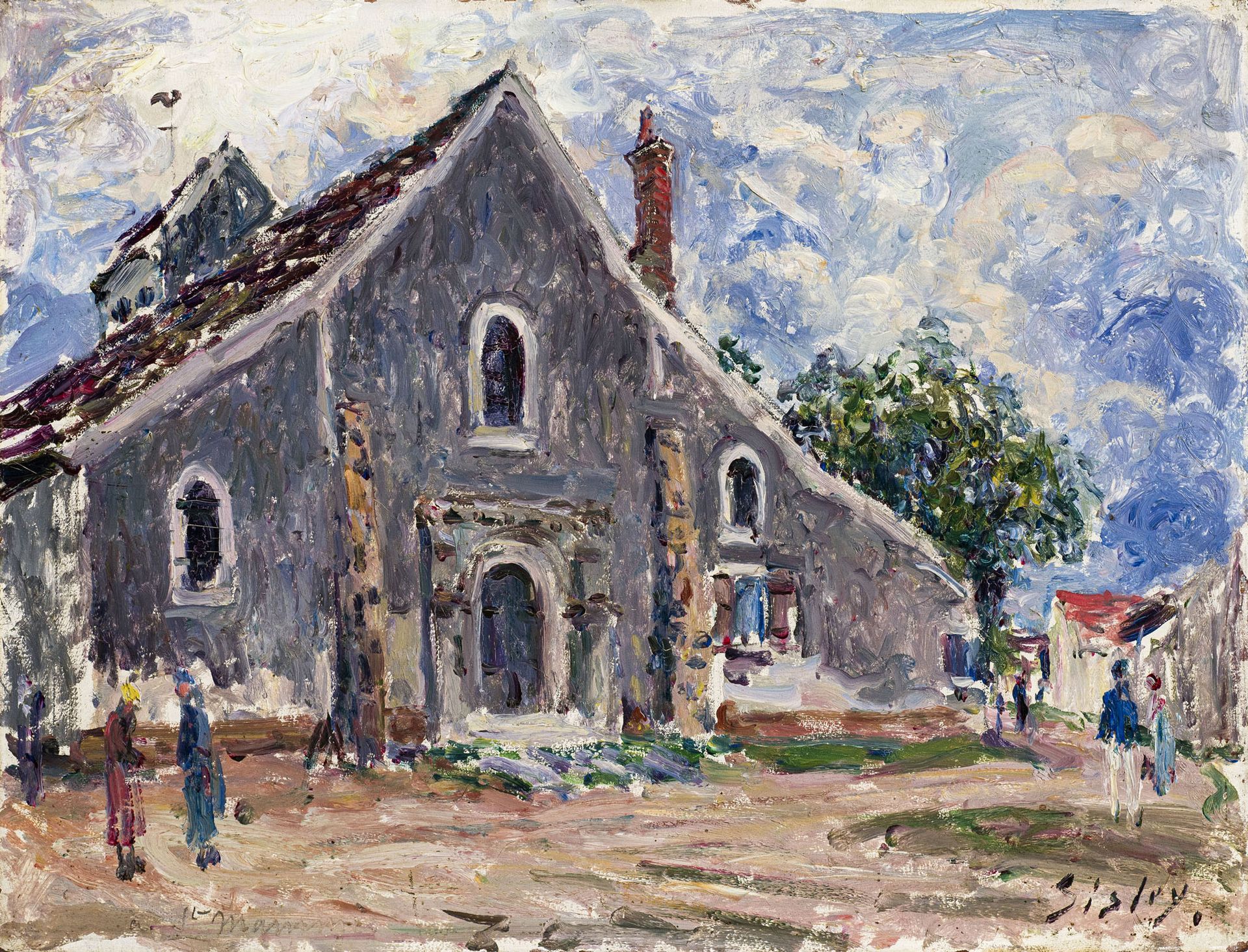 Null Alfred Sisley (1839-1899), "Eglise de Saint-Mammès", vers 1885-1886, huile &hellip;