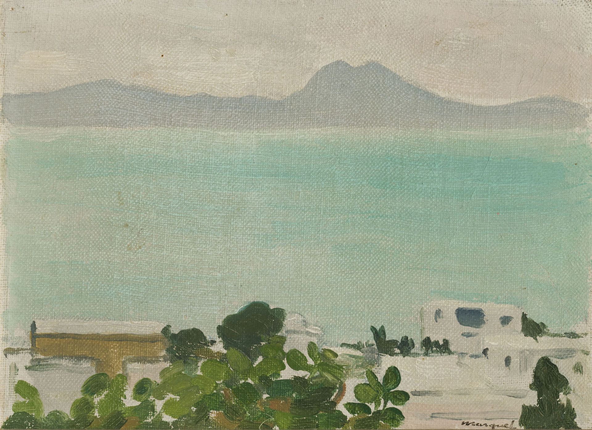 Null Albert Marquet (1875-1947), "La Baie de Tunis", huile sur toile, signée, 16&hellip;