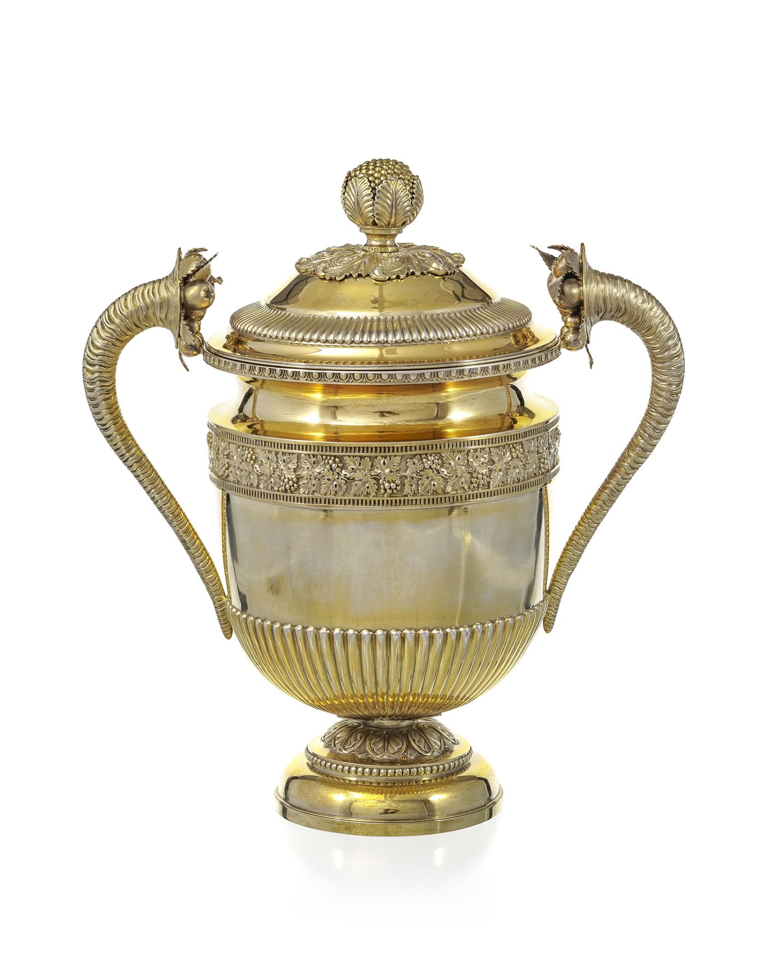 Null Coupe couverte à anses d'époque Victorienne en vermeil, par Elkington & Co &hellip;