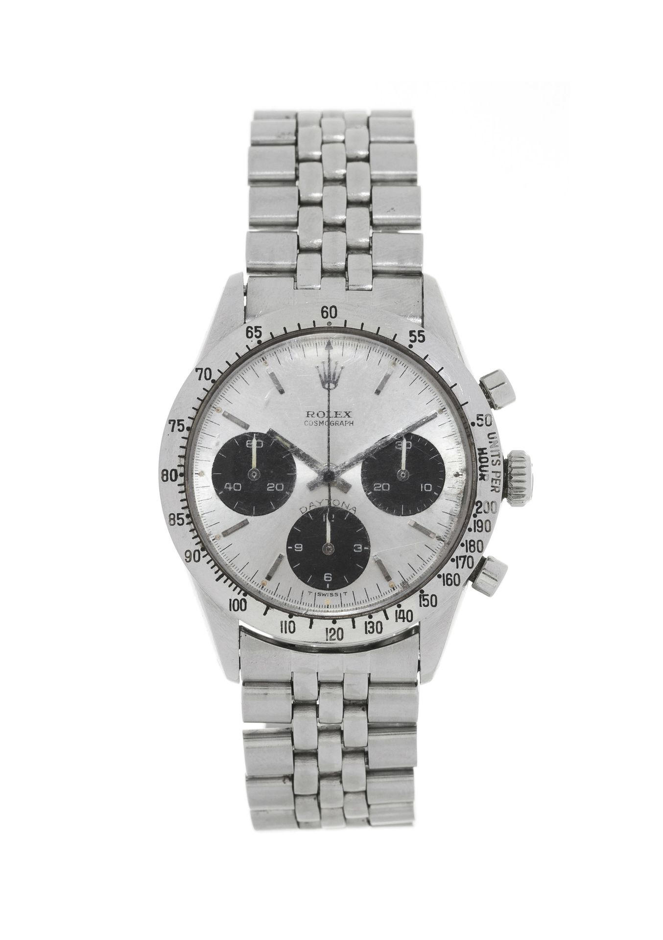 Null Rolex, Daytona, ref. 6262/6239, steel chronograph wristwatch, circa 1970