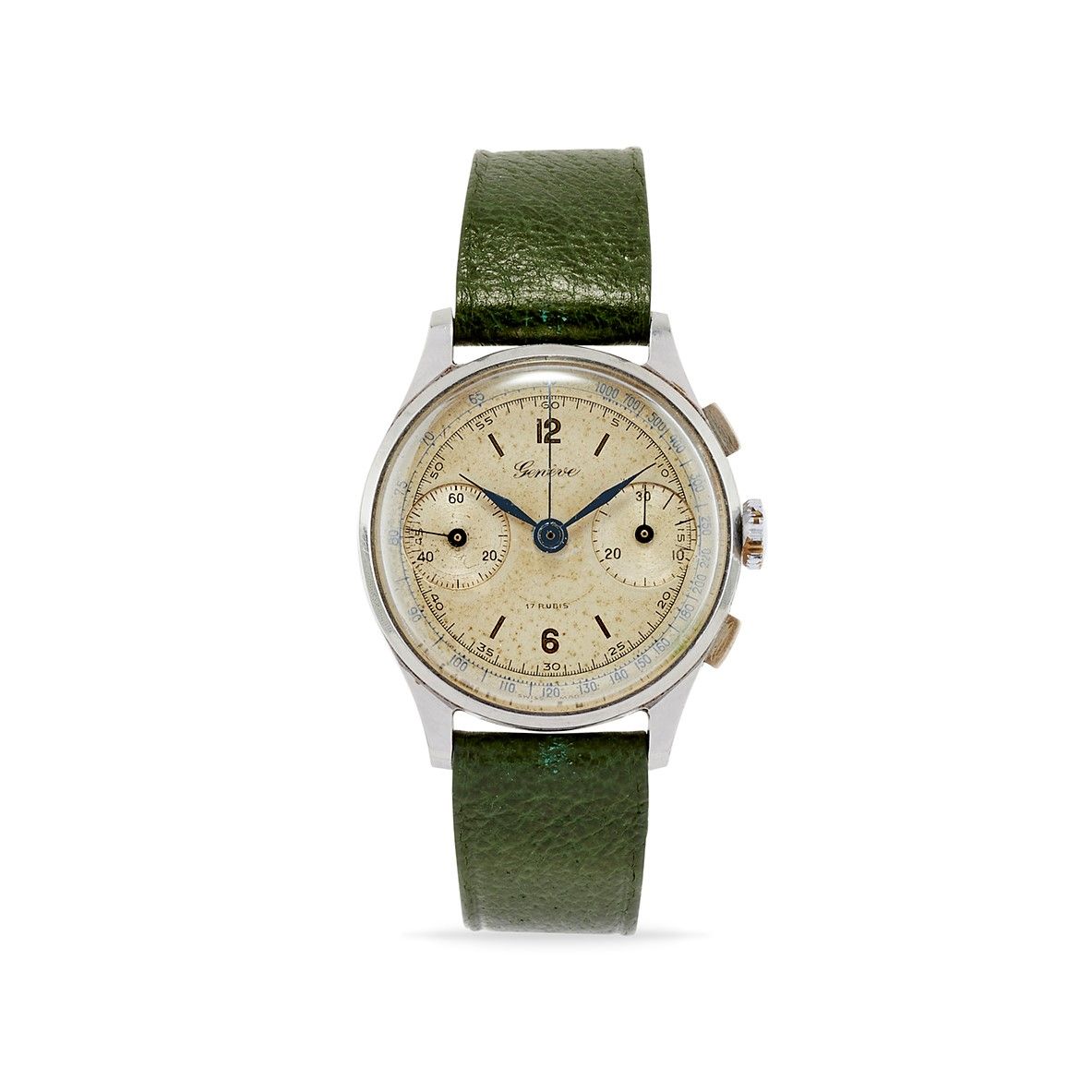 GENEVE Genève chronograph, ‘40s


Stainless steel round case, rectangular pusher&hellip;