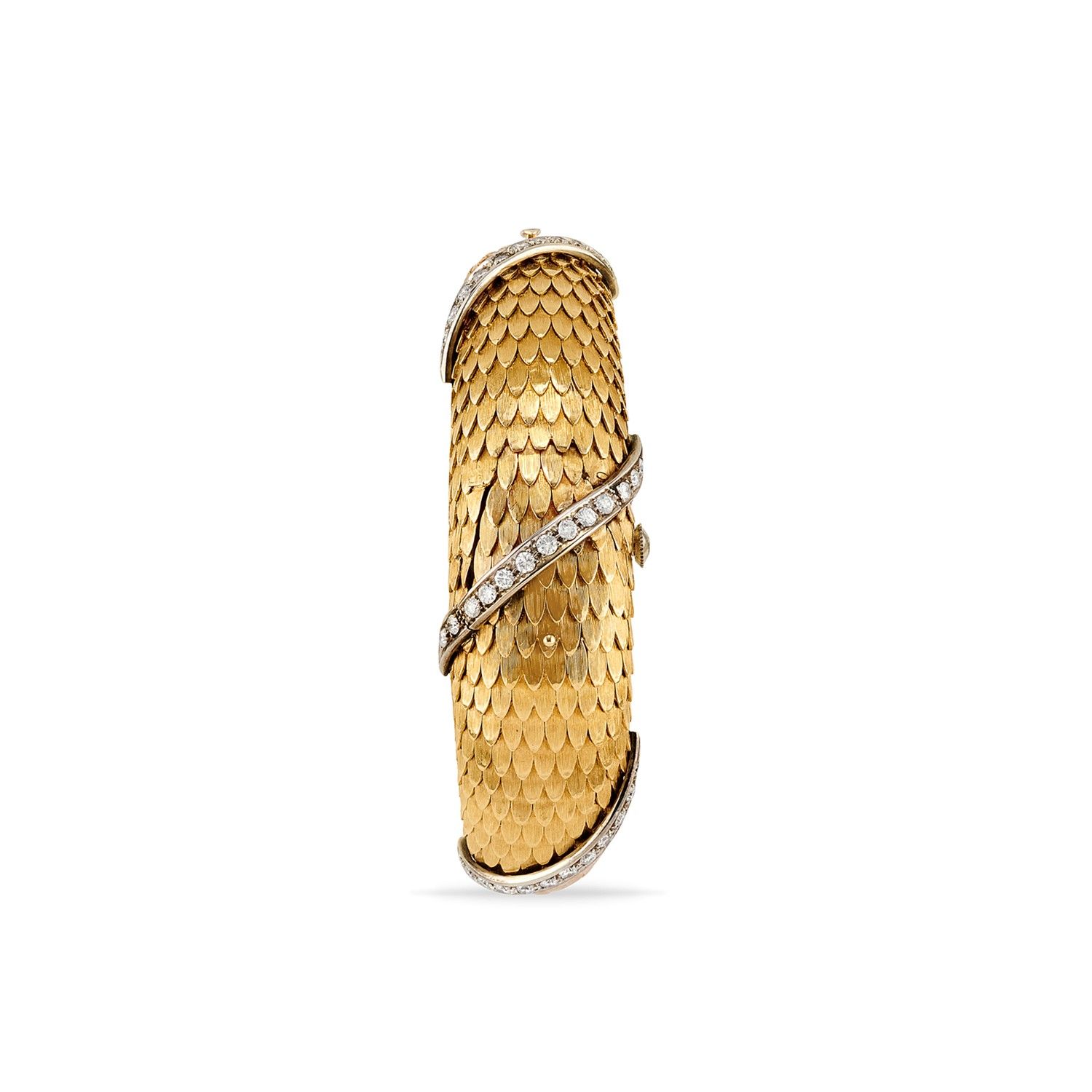 OMEGA Omega cocktail watch, ‘60s


18k gold bracelet with feathers-texture, deco&hellip;