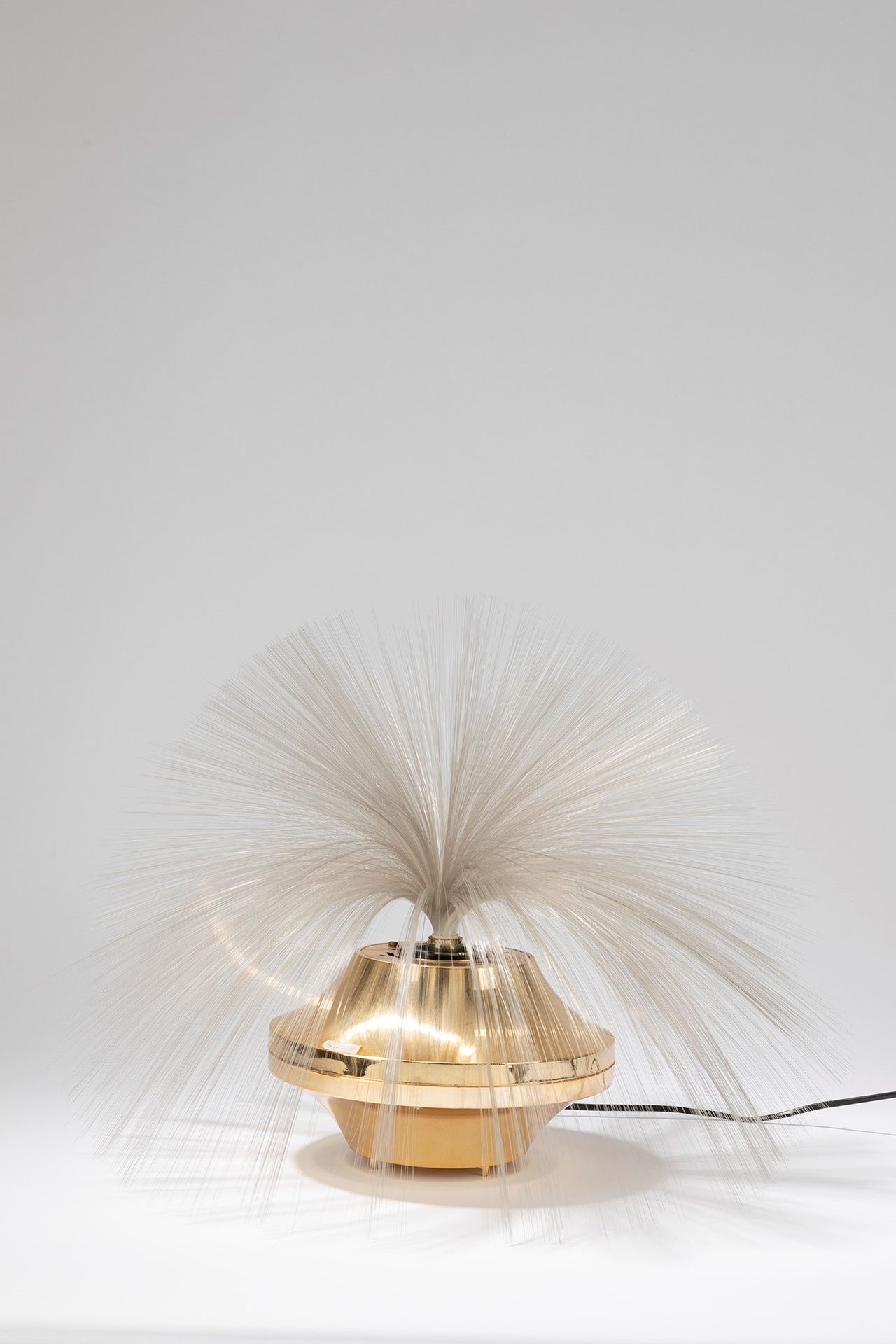 ITALIAN MANUFACTURE Table lamp, 70's period

cm h 40 x dm 37
metal and fiber opt&hellip;