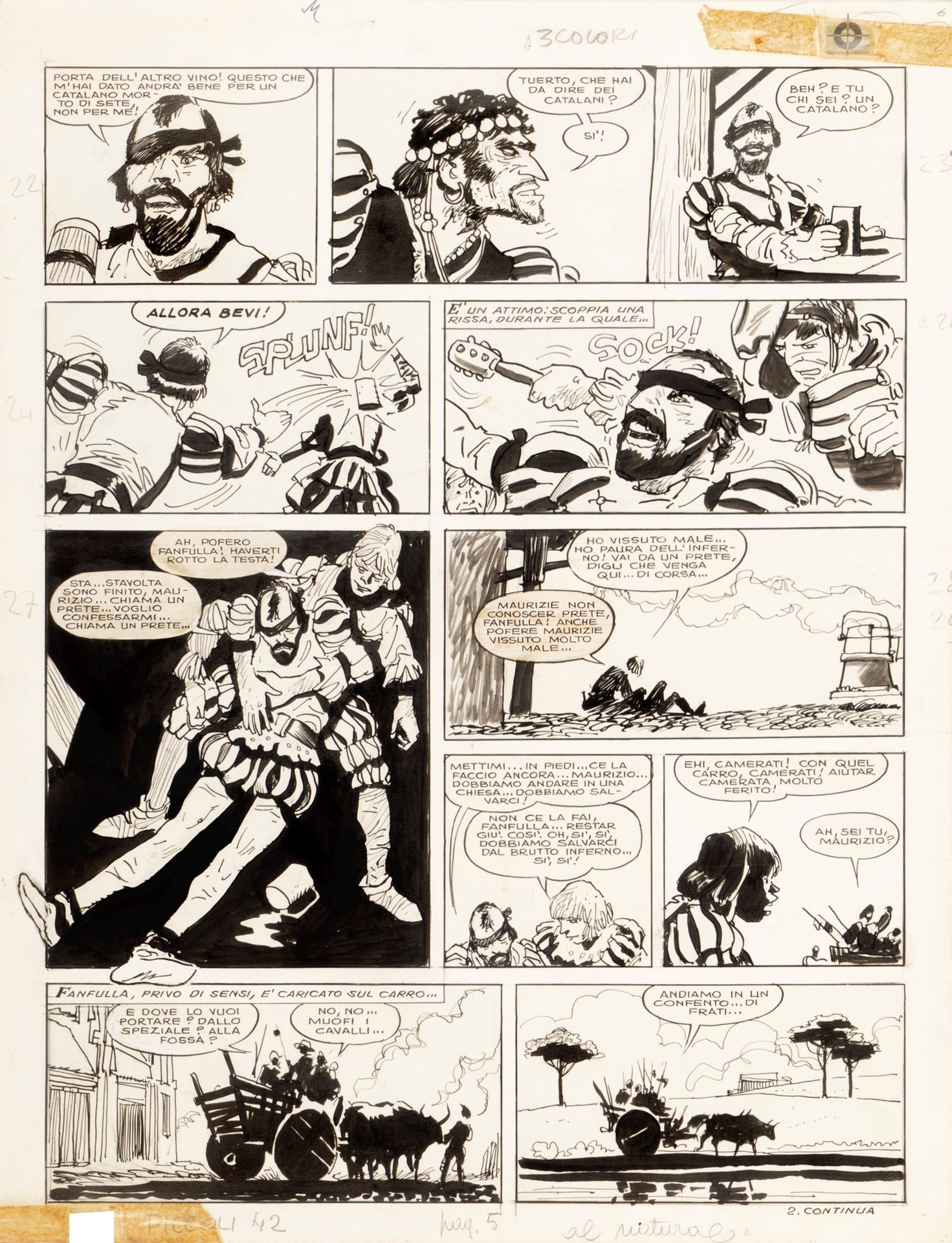 HUGO PRATT Le avventure di Fanfulla, 1967

Crayon et encre sur carton fin
28 x 3&hellip;